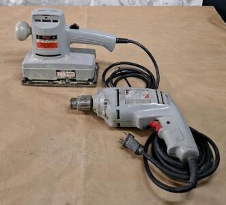 (1) Skil Model 490 Dual Action Sander & (1) Skil 3/8" Drill