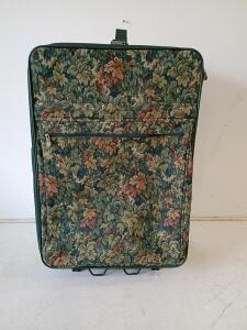 Pierre Cardin Rolling Soft-Sided Suitcase, Tapestry Fabric, Approx. 29"x19.5"x10", 2 Wheels