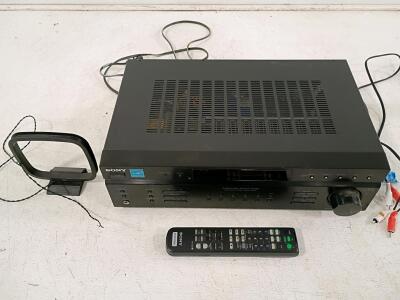 Sony STR-DE197 Stereo FM/AM Receiver, 100W/Channel, Remote & Antenna, 2-Channel, Inputs/Outputs
