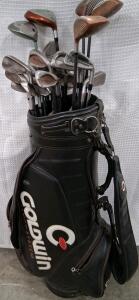 Ping ISI-K & TaylorMade Golf Club Mixed Set with Goldwin VQ System Cart Bag, 13pcs, Right-Handed