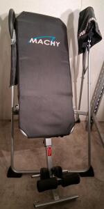 MACHY Inversion Table, 300 lb Capacity, Adjustable Height, Foldable, Heavy-Duty Steel Frame