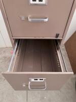 4-Drawer Vertical Metal Filing Cabinet, Beige, Lockable, Index Holders, Approx. 52"x15"x25" - 6
