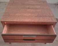 Mid-Century Modern Solid Wood Coffee Table with Drawer, 28" x 28" x 20" - 2