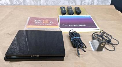 (1) TiVo Edge DVR W/ TiVo Wireless-G USB Network Adapter, AC Adapter, Manuals & (3) Remotes
