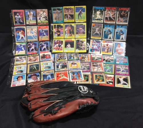 Vntg Baseball Cards; Mark McGuire, Bo Jackson, Louisville Slugger Glove