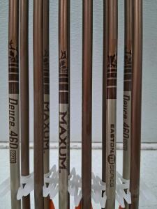 Easton Maxum/Deuce 460 2213 Aluminum Arrow Shafts 32gr Inserts, 110 Series, 12 Shafts, 12 Inserts