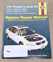 (1) Chilton Repair Manual For 1986-1993 Hyundi Coupes/Sedans, (1) Haynes Repair Manual For 1991-1996 Saturn, (1) Chilton Repair Manual For 1986-1998 Suzuki Samurai/ Sidekick/Tracker & (1) Haynes Repair Manual For 1998-2005 VW Passat & 1996-2001 Audi A4 - 5