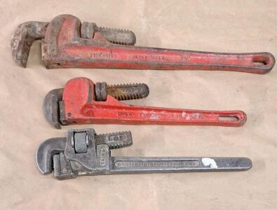 (1) 18" Rigid Pipe Wrench & (2) 14" Pipe Wrenches