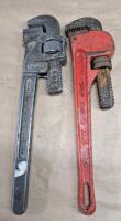(1) 18" Rigid Pipe Wrench & (2) 14" Pipe Wrenches - 3