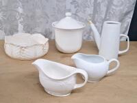 (25) Pieces Of Assorted White Ceramic Dinnerware - 3