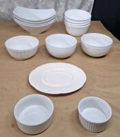 (25) Pieces Of Assorted White Ceramic Dinnerware - 4