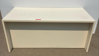 White 60&rdquo; Rectangular Panel End Office Desk &ndash; Laminate Surface, Modesty Panel, No Storage