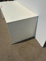 White 60&rdquo; Rectangular Panel End Office Desk &ndash; Laminate Surface, Modesty Panel, No Storage - 2