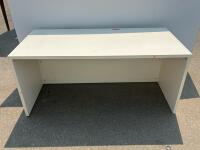 White 60&rdquo; Rectangular Panel End Office Desk &ndash; Laminate Surface, Modesty Panel, No Storage - 4