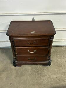 Ashley Furniture B337-93 3-Drawer Nightstand, Cherry Finish, 33.5" W x 19.88" D x 29.5" H