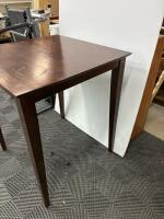 Square Dark Wood Pub Table, 36"x36"x36", Espresso Finish, Sturdy 4-Leg Design - 3