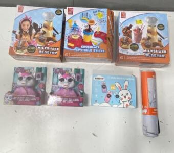 Milkshake Blaster, Sprinkle Sticks, FurReal Airina Unicorns, Walkie-Talkies, Mouse Pad Lot