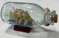 John Madison Collection 12" Brigantine Ship in Bottle, Serial #014, with Display Stand - 4