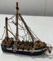 John Madison Collection 12" Brigantine Ship in Bottle, Serial #014, with Display Stand - 5