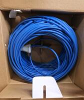 (1) 250-Foot Roll Of Monoprice Cat6 Ethernet Bulk Cable - Solid, 550Mhz, UTP, CMP, TAA, Plenum, Pure Bare Copper Wire, 23AWG, No Logo, Pull Box & (3) Vintage Video Cameras - 3