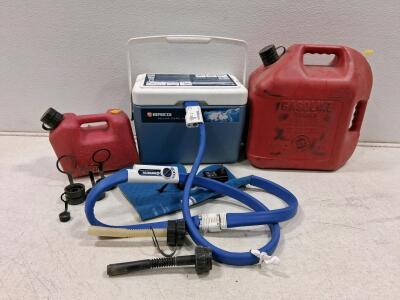 Breg Polar Care Cube Cold Therapy Machine with Accessories + 2 Gasoline Containers (5 gal, 2 gal)