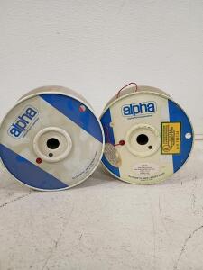 (2) Alpha Wire 7131 Hook-Up Wire, 22 AWG, Tinned Copper, Red, 1000 ft Spool