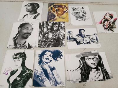 Hand-Signed Celebrity and Pop Culture Art Prints | Snoop Dogg, Catwoman, KISS, Rocket Raccoon