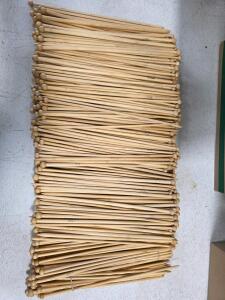 Bulk Bamboo Knitting Needles, 6.0mm & 8.0mm, 14in Length, Single-Pointed, ~100 Pairs