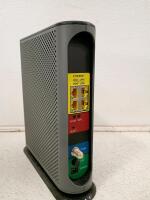 Motorola DOCSIS 3.0 Cable Modem Router, 4 LAN Ports, Power Adapter, Black/Grey - 5