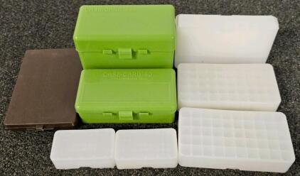 MTM Case-Gard 50 Round Ammo Storage Boxes &ndash; Multiple Colors, Rifle & Pistol Cartridge Fits, Hulme, Inc. Plastic Ammunition Reloading Boxes &ndash; Various Capacities (#12)