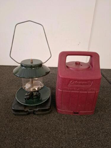 Coleman Dual Mantle Lantern With Carry Case, Green, Model 285/288 Style, Classic Design