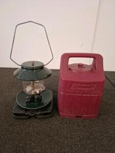 Coleman Dual Mantle Lantern With Carry Case, Green, Model 285/288 Style, Classic Design