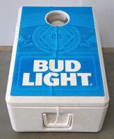 Bud Light Cornhole Cooler Board Set Plastic Construction, Dual Functionality - 2