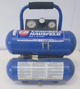 Campbell Hausfeld Twin Stack Portable Air Compressor, 4 Gallon, 1 HP, 120 PSI, Electric, ETL