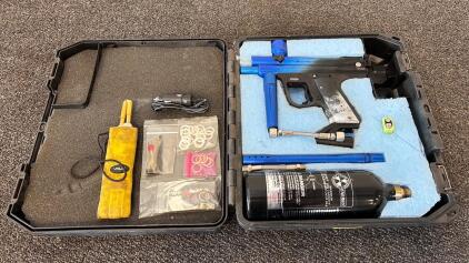 PMI Piranha E-Force EXT Pro Electronic Paintball Gun, 12" Barrel, 20oz CO2, Kit