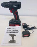 Hyper Tough 20V Max Cordless Drill Driver 8031T Set, Portland 12" Compass Saw, Charger - 2