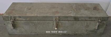 Military-Grade Metal Storage/Transport Case, Approx. 40"x24"x24", Olive Drab, Gasketed, Latch Clamps