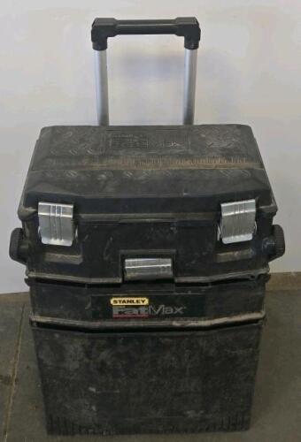 Stanley FatMax Mobile Work Center Rolling Tool Chest 29"x22"x16", 70 lb Capacity, Telescoping Handle