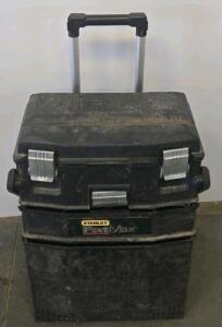 Stanley FatMax Mobile Work Center Rolling Tool Chest 29"x22"x16", 70 lb Capacity, Telescoping Handle