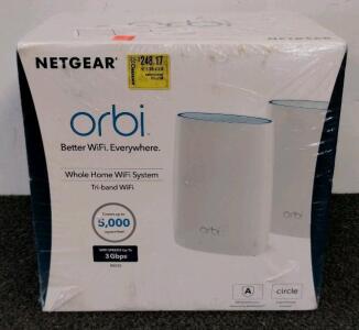 Netgear Orbi RBK50 Whole Home Mesh WiFi System, Tri-Band AC3000, 5000 sq ft, 3Gbps, Router & Satellite (sealed new)