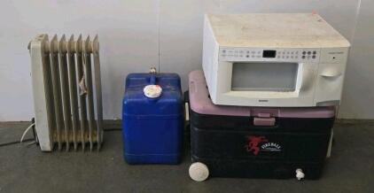 Large Wheeled Cooler 50-60 Qt, Fireball Logo, Black/Pink, Cup Holders, Drain, Rolling Ice Chest