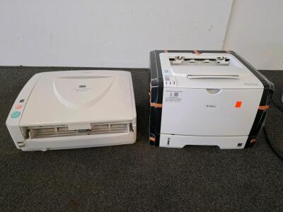 Canon imageFORMULA DR-6030C A3 Scanner & Ricoh SP 325DNw Wi-Fi Duplex Laser Printer (Ricoh Powered On, Cannon Did Not Power On)