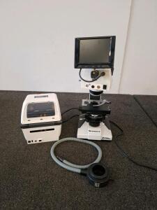 Fisher Scientific Micromaster Microscope With Digital Display (Did Not Power On) & Zebra ZD421 Label Printer (No Cords For Printer, Cannot Test)