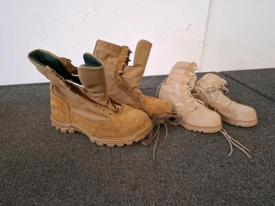 Danner Rivot TFX 8" Coyote 400G USA Waterproof Boots (Size 16) EE & Belleville 220 DES ST Steel Toe (Size 4R)