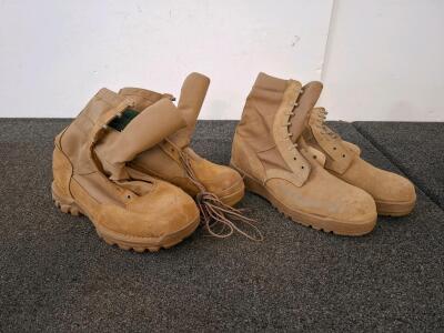 Danner Tan Tactical Combat Boots, Rough-Out Leather & Nylon, 8" Height, Vibram Outsole, Lace-Up