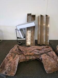 Mad Dog Gear Four Wheeler Bags, Camo Pockets, Large Metal Shelves For Garage, L- Shaped Light Fixture (Unable To Test), And More