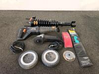 Chicago Electric Reciprocating Saw (Tested), Angle Grinder (Tested), Blue-Point Sander, Strut & Wheels