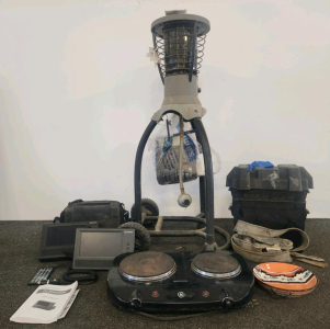 Emerson PDE-2711 DVD Player (Unable To Test), GE Double Burner Hot Plate (Tested), Propane Heater (Unable To Test), & More