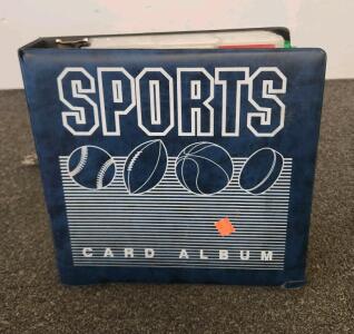 Multi-Sport Trading Card Album: NFL, NBA & NHL, 300+ Cards Late 80s/90s, Stars Incl. Gretzky & Namath