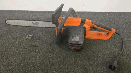 BLACK+DECKER GS51B 18" (45cm) Electric Chainsaw, 2000W, Corded, Auto Oiler